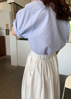 소매 롤 스트라이프 셔츠 (3color) 인기